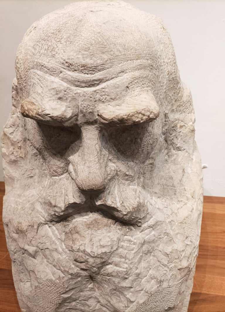 A stone sculpture by Paul Dardé