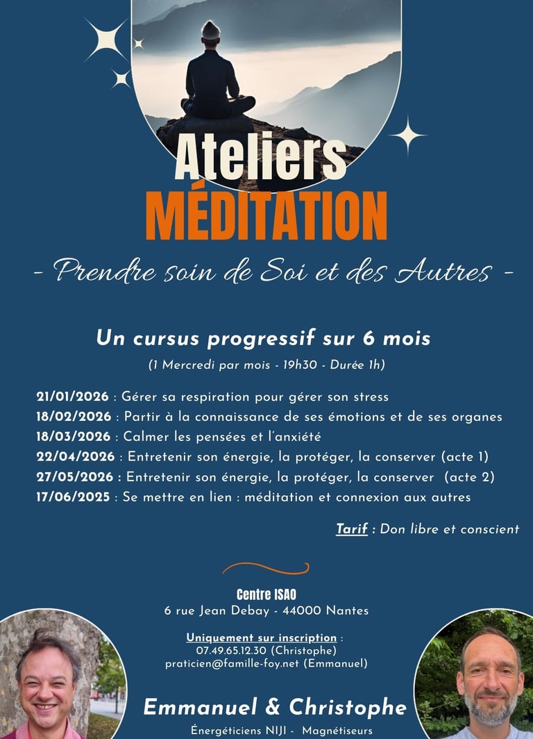 atelier meditation Nantes Centre ISAO