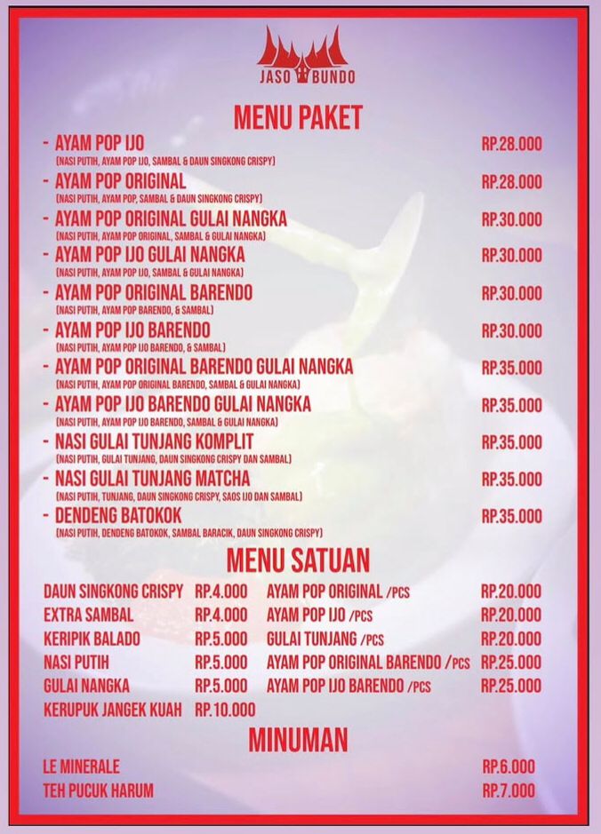 Menu Ayam Pop