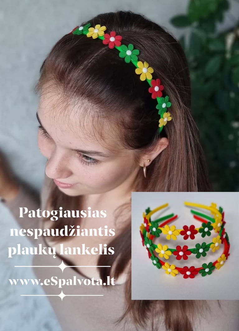 Tautinis lankelis su mažomis gėlytėmis