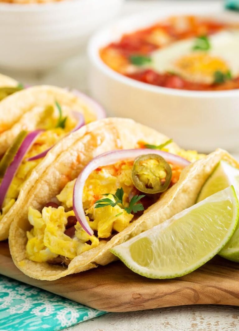 Egg & turkey breakfast tacos