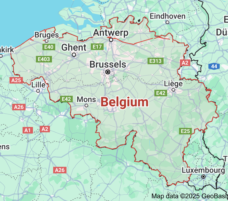 Map of Belgium