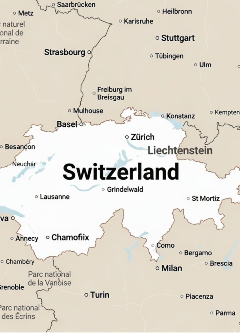 map of Switzerland