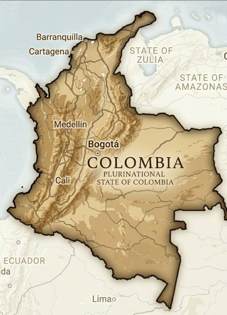 Image of Outline of Colombia