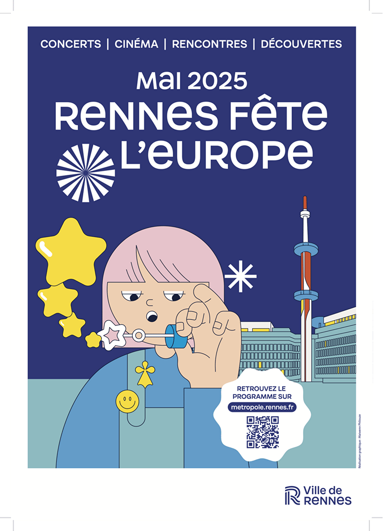 poster of the event "Rennes fête l'Europe"