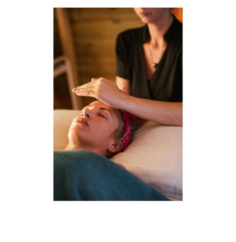 a person receiving Reiki