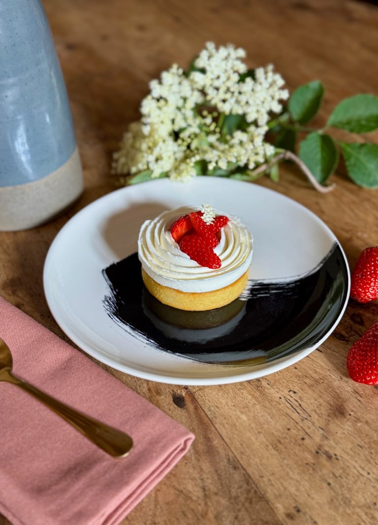 Tarte fraise fleur de sureau