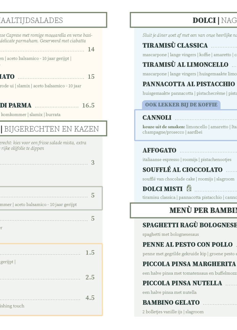 maaltijdsalade insalata bijgerechten salade mista