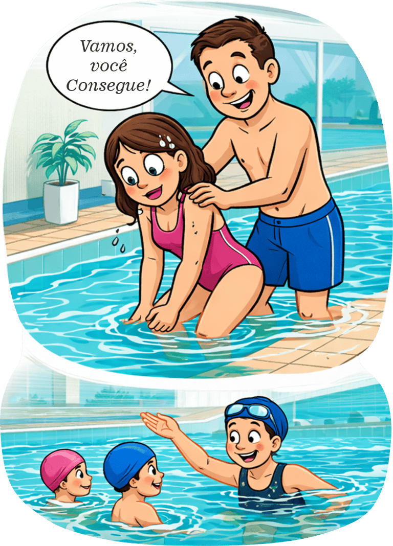 História da natação no Clube AQUA criada por Simone