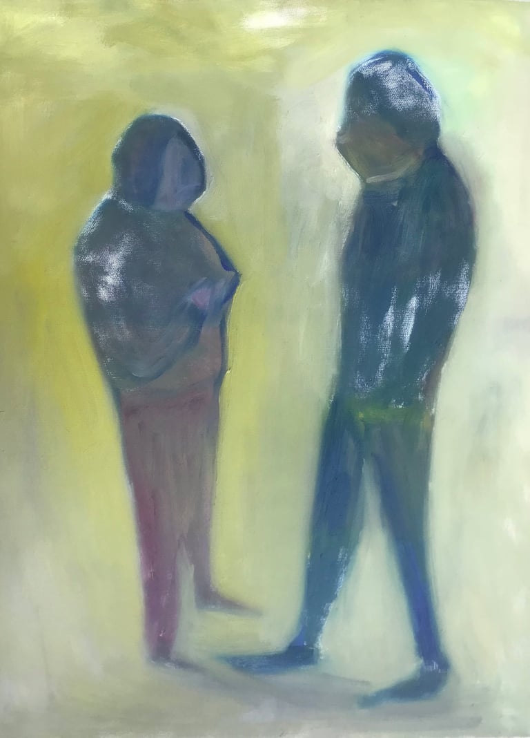 Pokalbis aliejinė tapyba Lina Mikužytė Lietuva