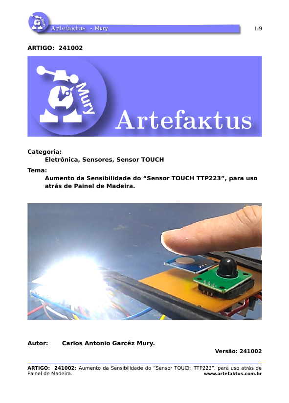 Pagina de Rosto do Artigo 241002 Artefaktus Mury