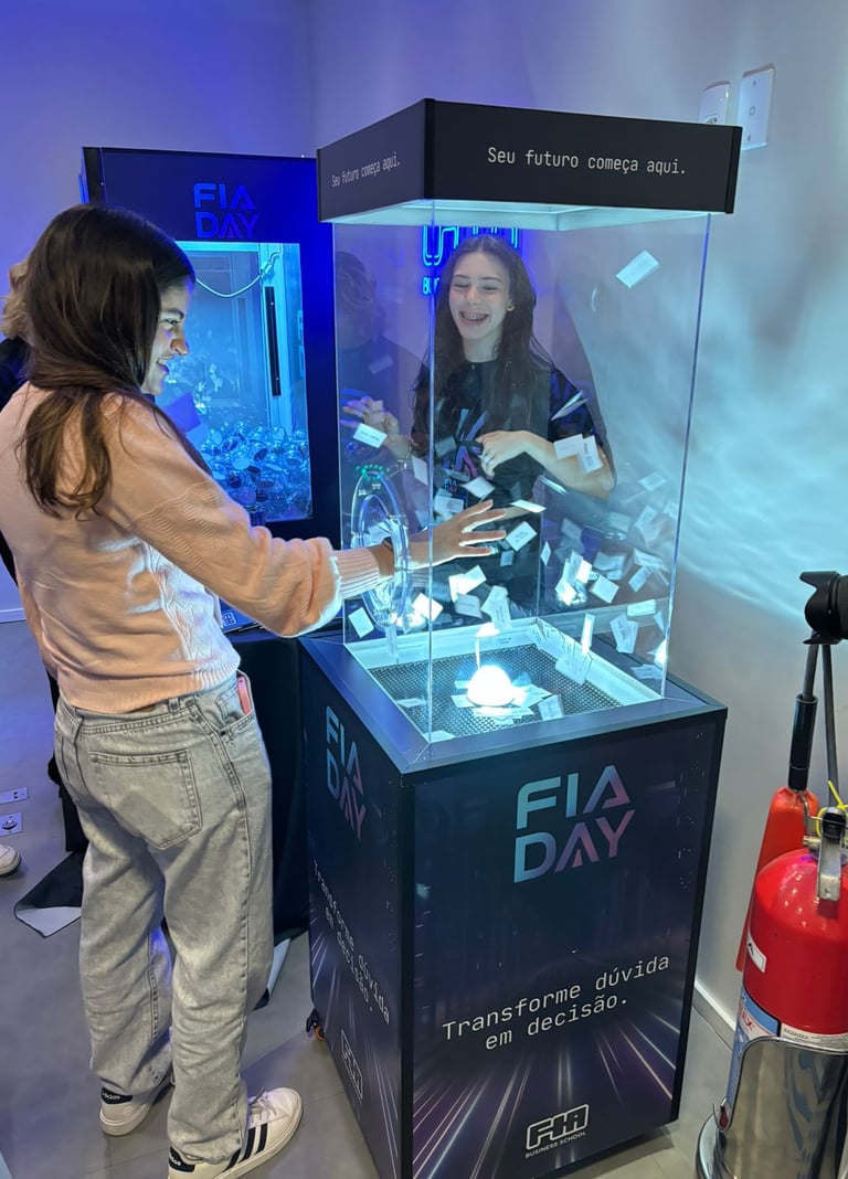 Cabine twister de mão para eventos corporativos