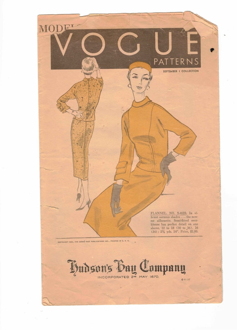 vogue patterns 1954