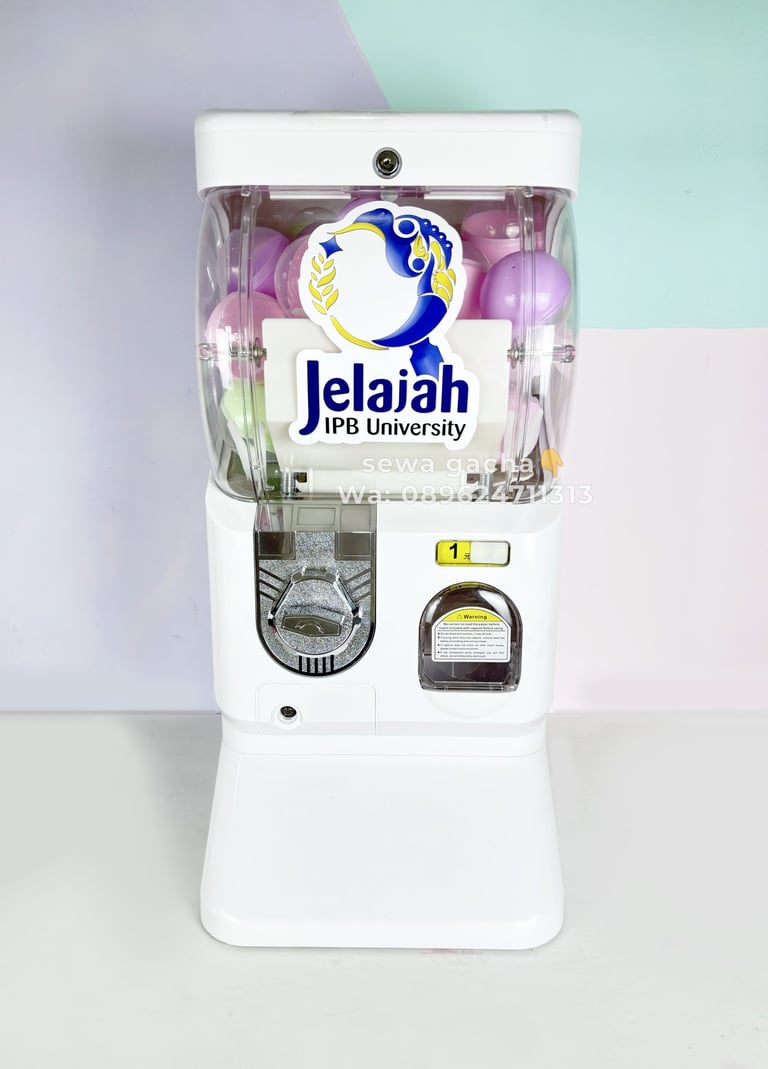 sewa mesin gachapon mini white putih jabodetabek