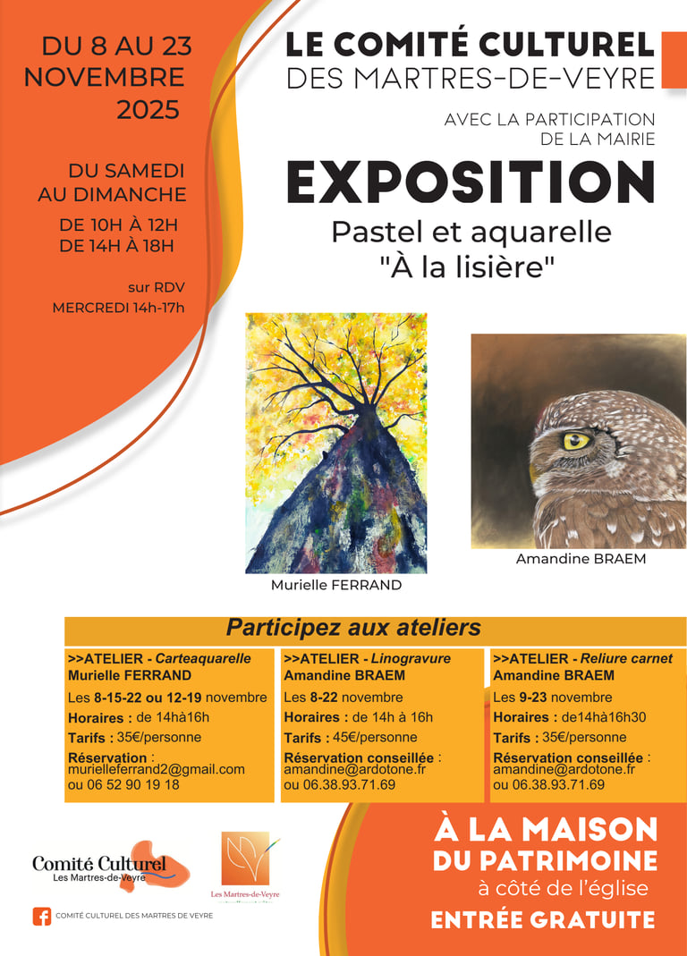 exposition martres de veyre atelier aquarelle