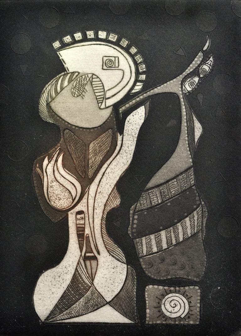 A Limited Edition "Replica" Hard Ground Etching by Kristina Lee, 2011
