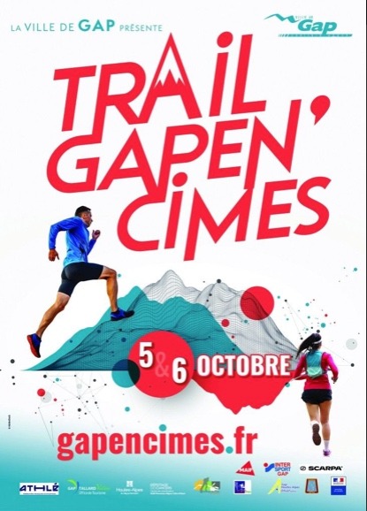 a poster for trail to garen in the mountains