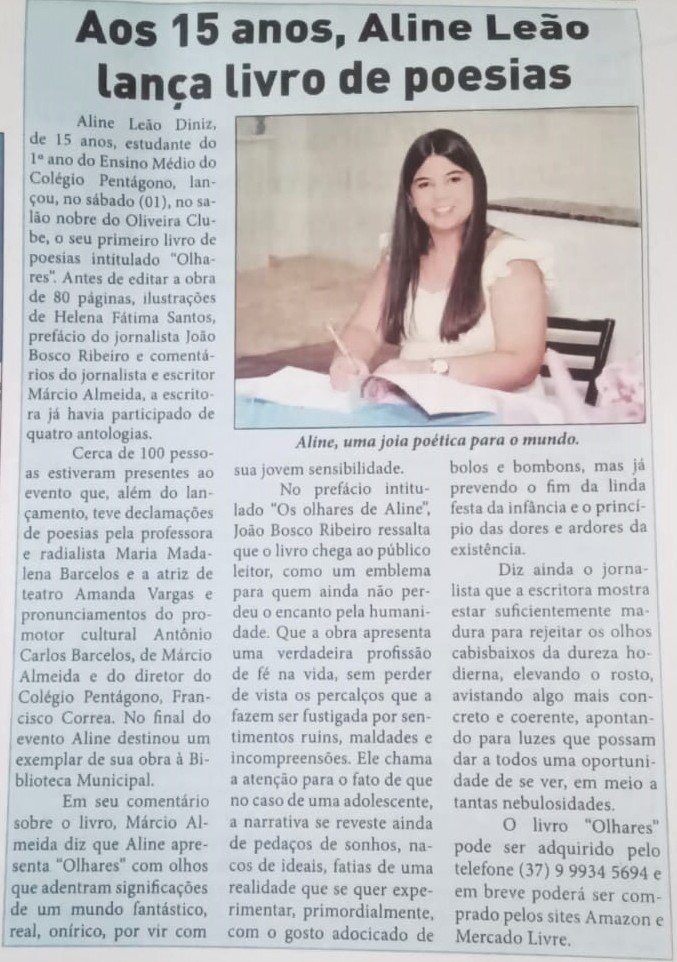 Reportagem Gazeta de Minas Lançamento livro Olhares