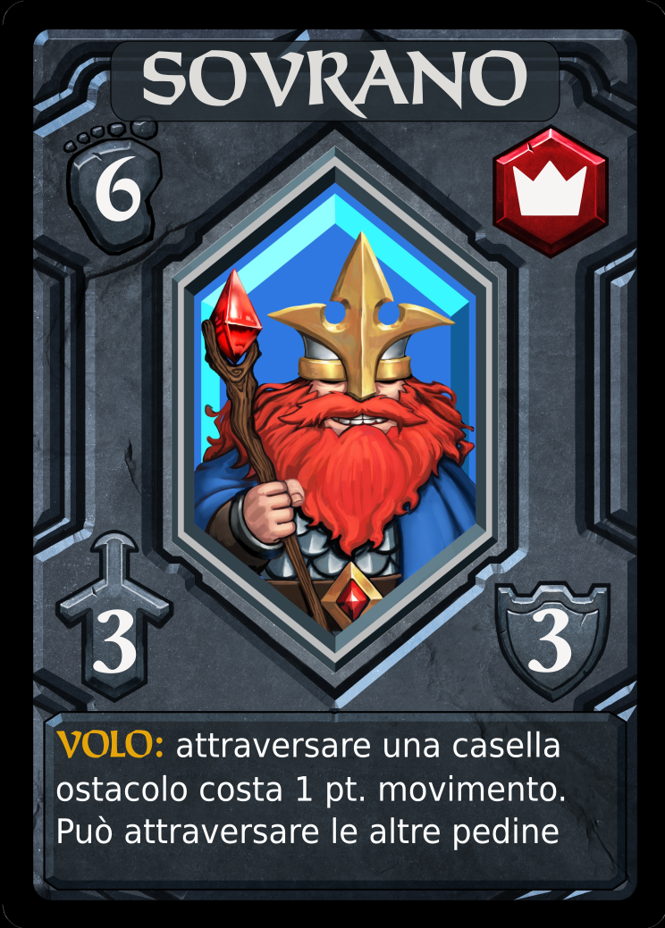 una carta da gioco che raffigura un Sovrano