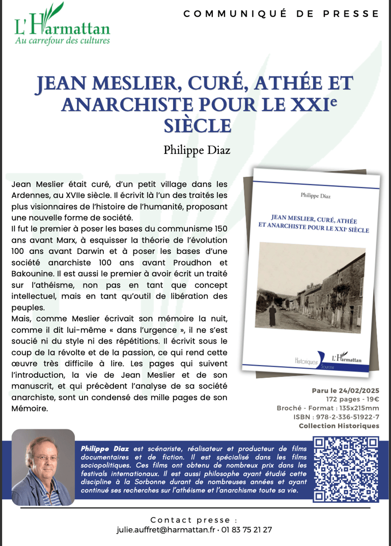 a flyer of a press release