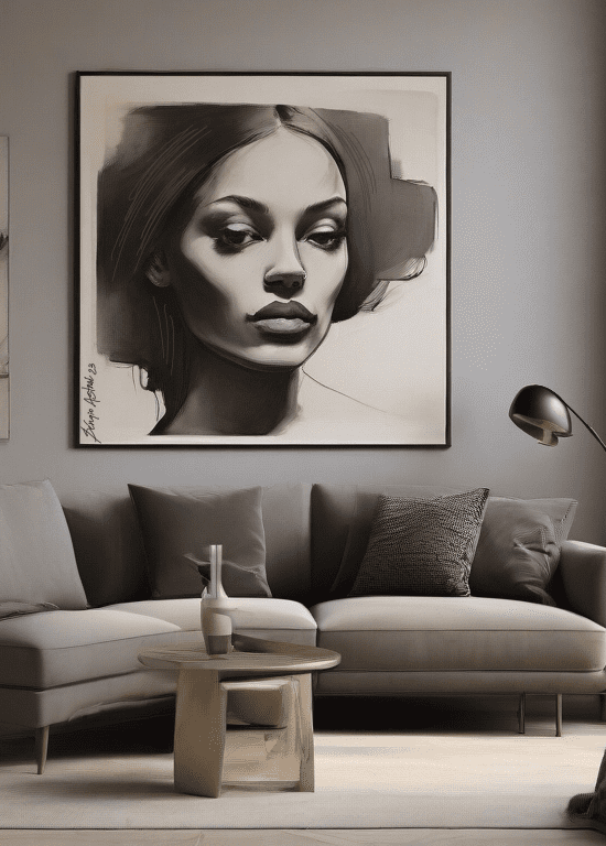 Decoração única com quadros personalizados que contam histórias e memórias.