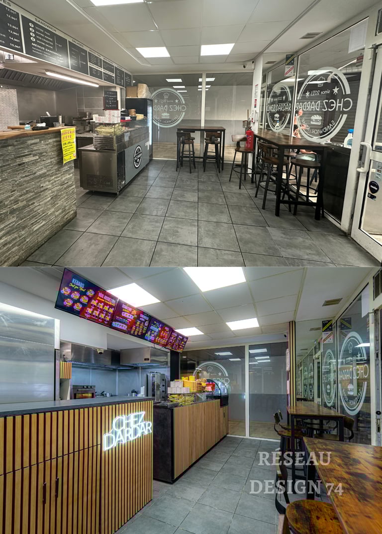 Rénovation snack Saint Julien en genevois