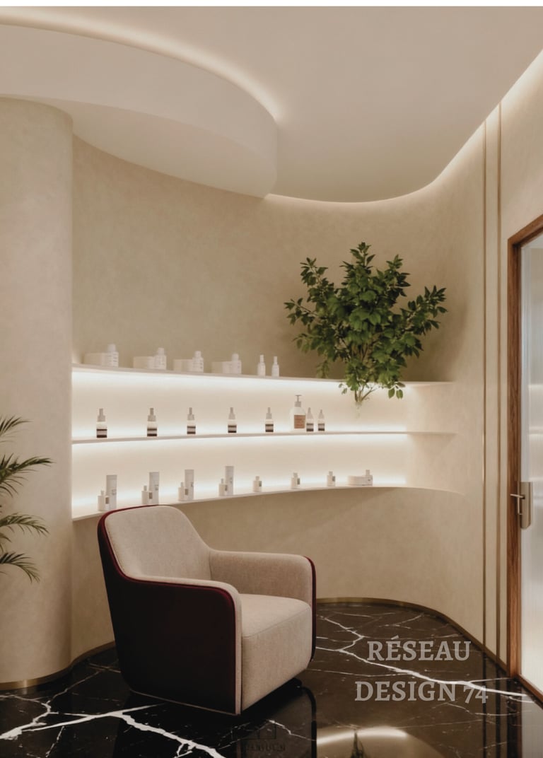 Rénovation de clinique esthétique par des architectes