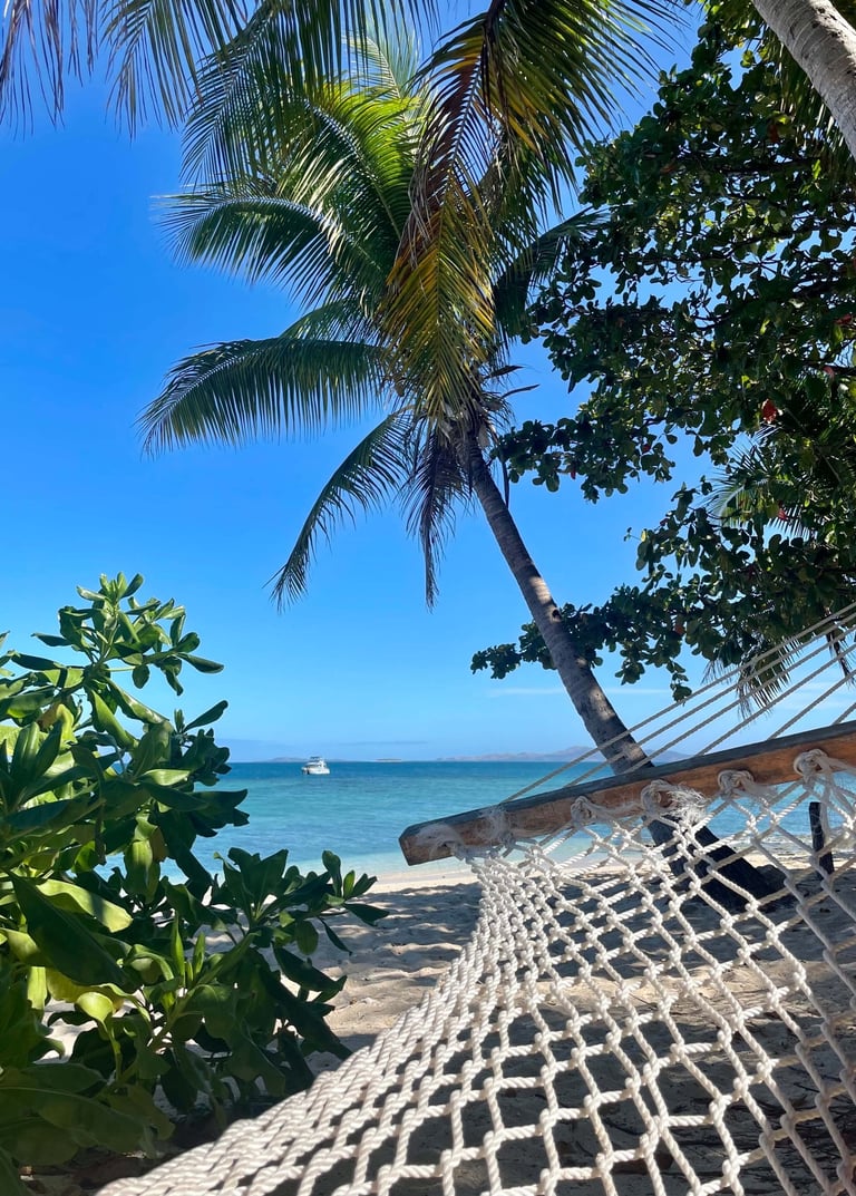 Relax en una hamaca en Fiyi