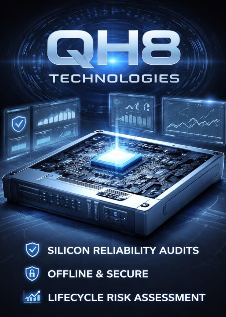 QH8 AI silicon governance monitoring interface showing thermal telemetry.
