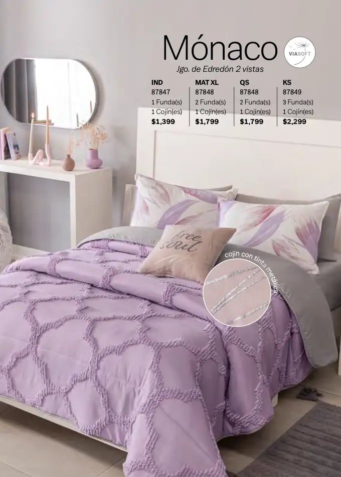 Edredón dos vistas modelo Monaco de la marca Vianney