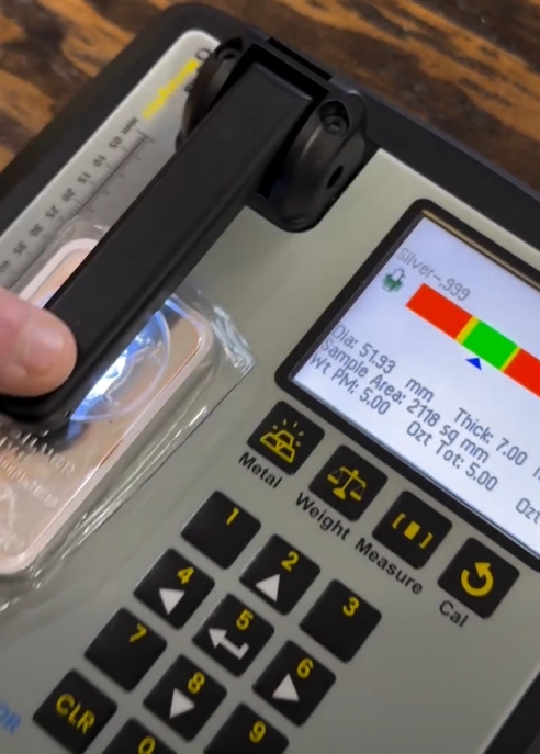 testing silver bar to sell scrap