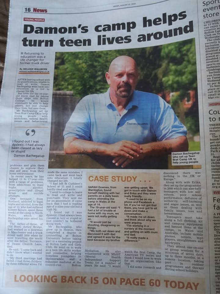teencampsuk newspaper story