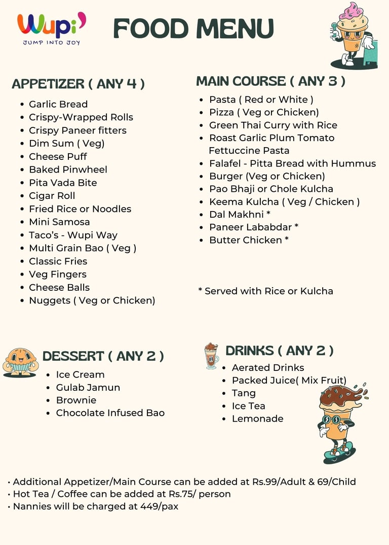 Birthday Packages for Kids Birthday Celebration at Wupi Trampoline Park Gurgaon