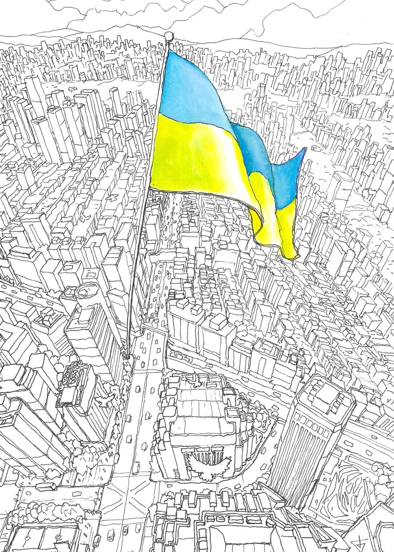 Taiwan Stands With Ukraine artist Evgeny Bondarenko