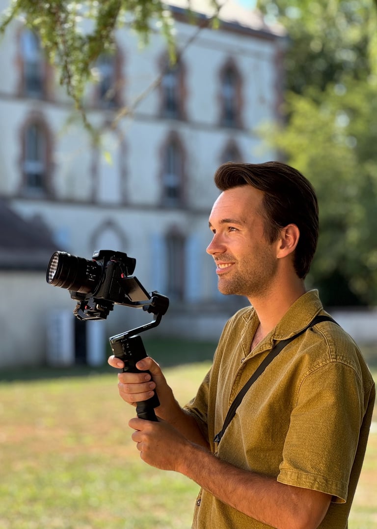 Portrait professionnel du vidéaste Malo Harrouet un tournage vidéo