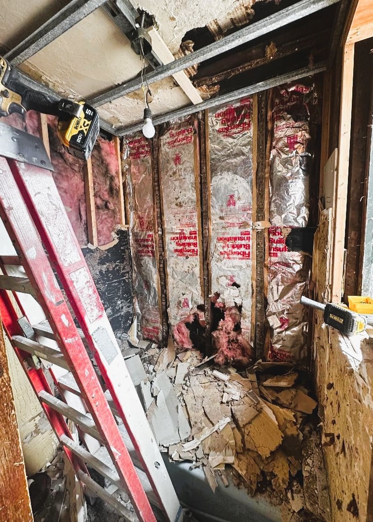 demolition, bathroom renovations and tilework