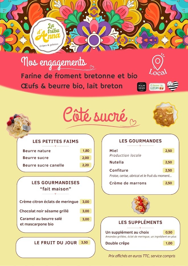Un menu sucré