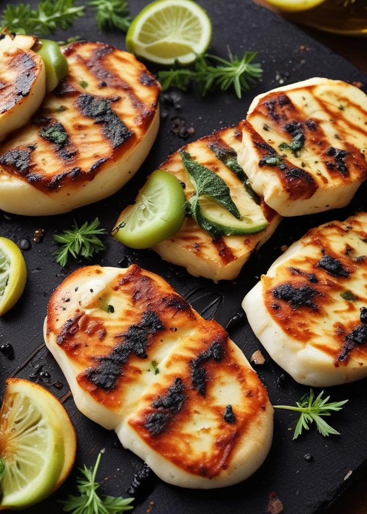 Close-up of sizzling charcoal-grilled dishes fresh from the kitchen.