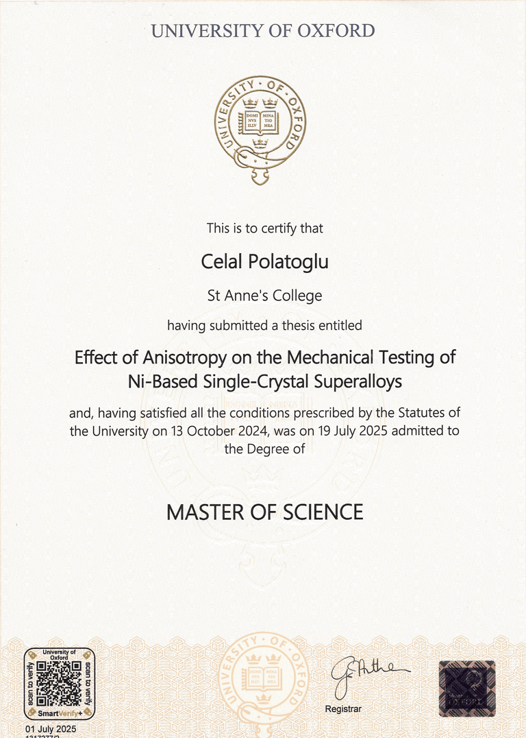 Oxford Üniversitesi diploma