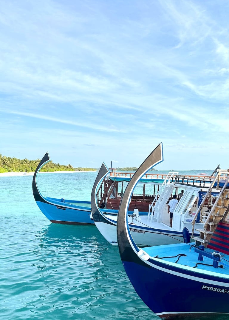 Ozen Life Maadhoo Maldives arrival boats