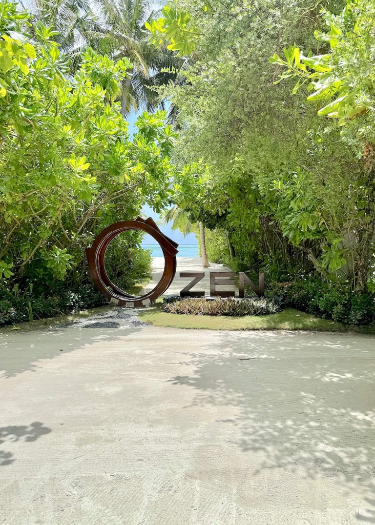 Ozen Life Maadhoo Maldives welcome sign