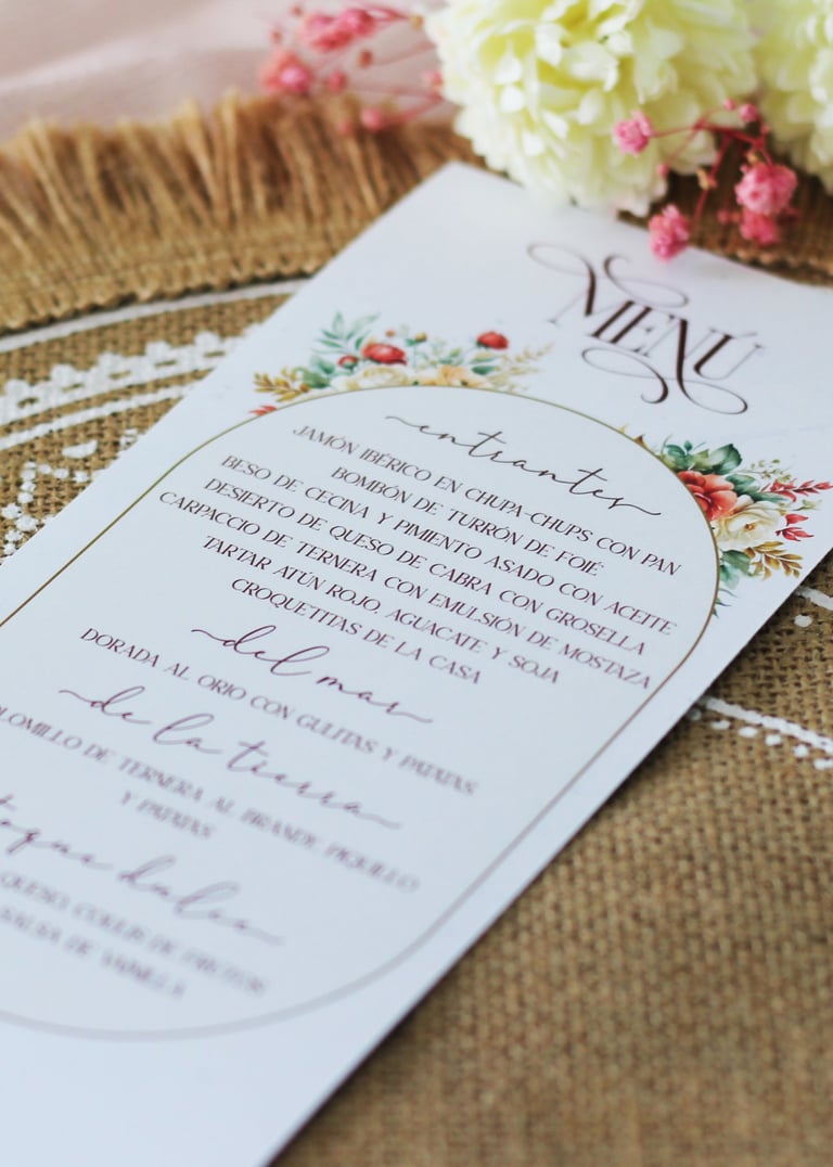 minutas de boda