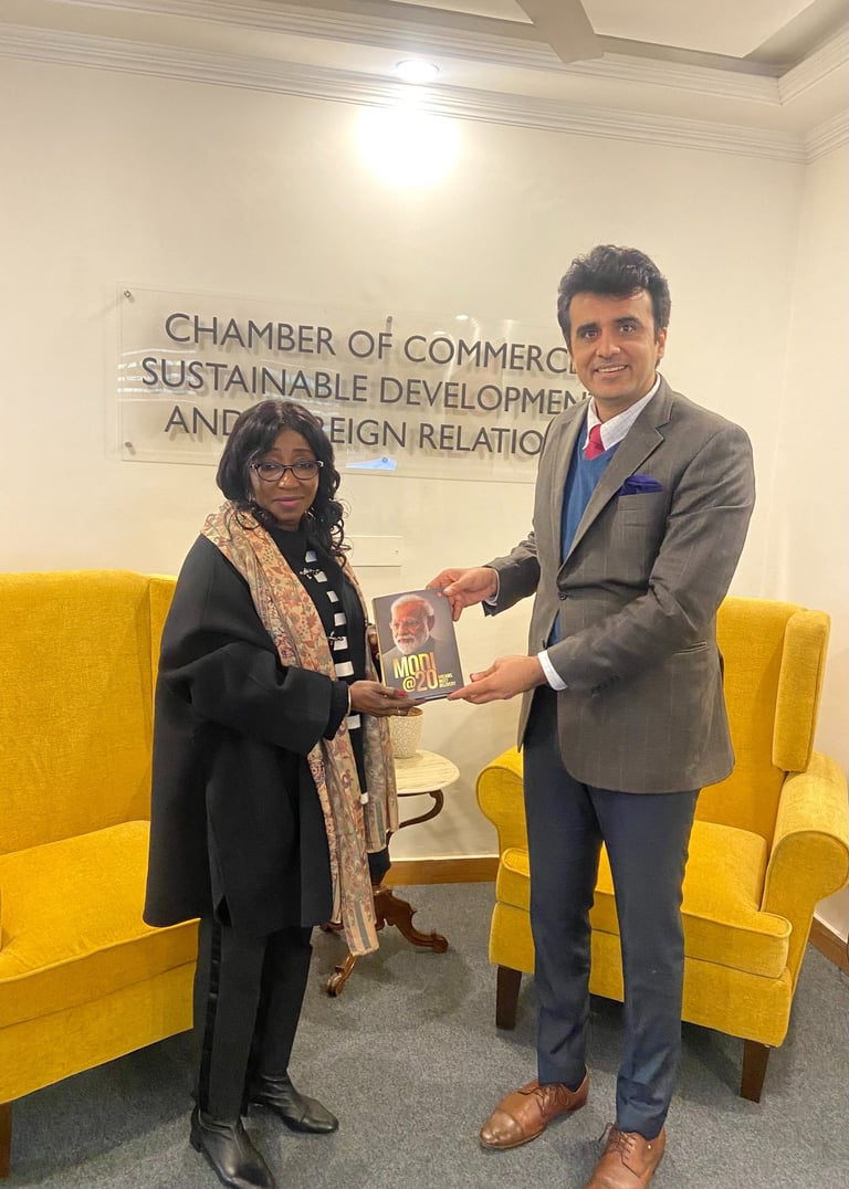 President of Chamber India Mr. Abhinav Balyan with charge d'affaires of Guinea