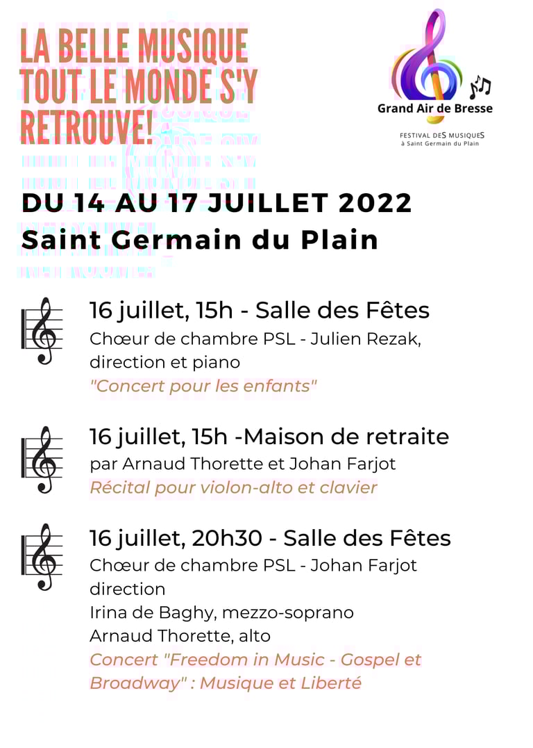 Programme du 16 juillet