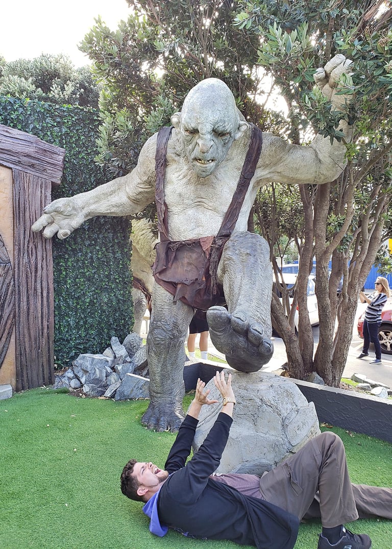 Steven finds some trouble at Weta Studios in Wellington, New Zealand