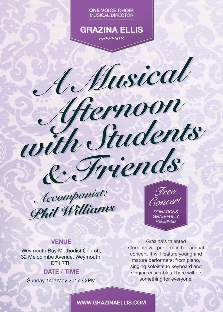 A Musical Afternoon with Students & Friends 2017 Poster