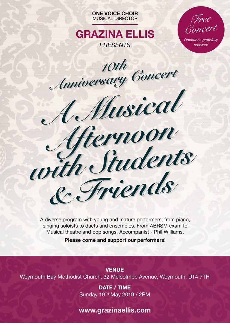 10th Anniversary Concert - A Musical Afternoon with Students & Friends