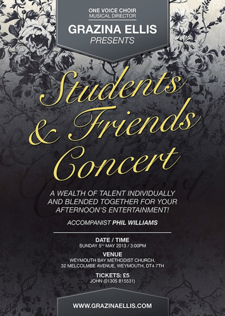 Students and Friends Concert Poster 2013