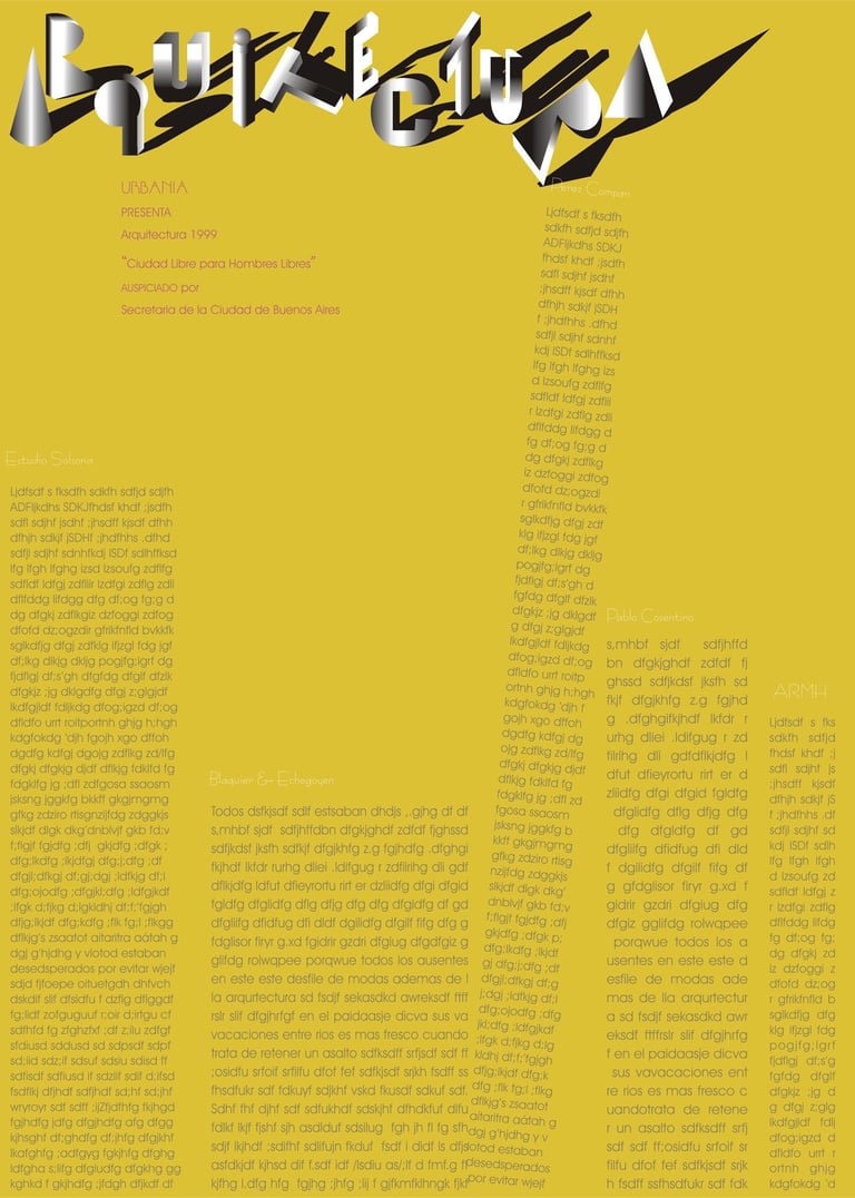 a poster of a yellow and black textural textural textural textural text