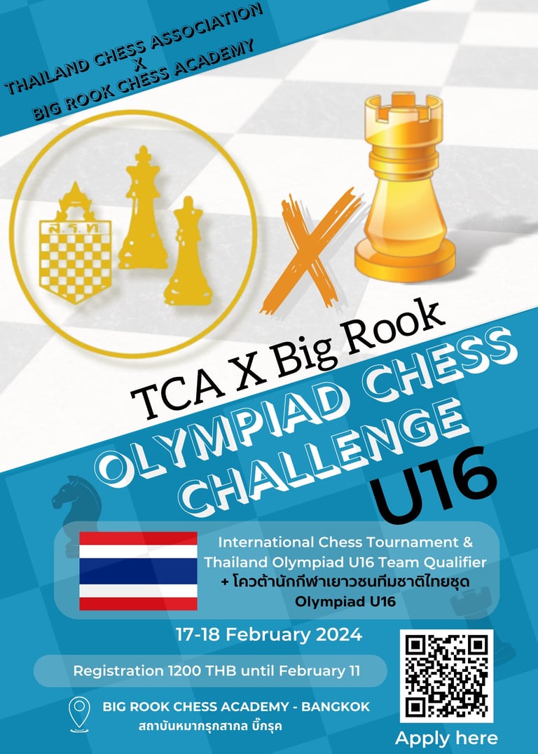 Thailand Chess.TCA x BIG ROOK Olympiad Chess Challenge (U16)